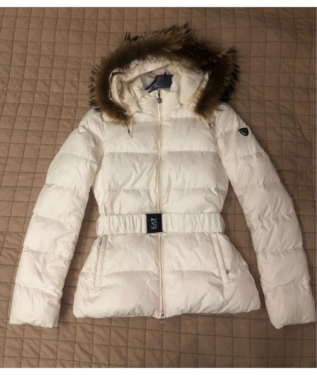 EMPORIO ARMANI Белый полиэстеровый пуховик, фото 5