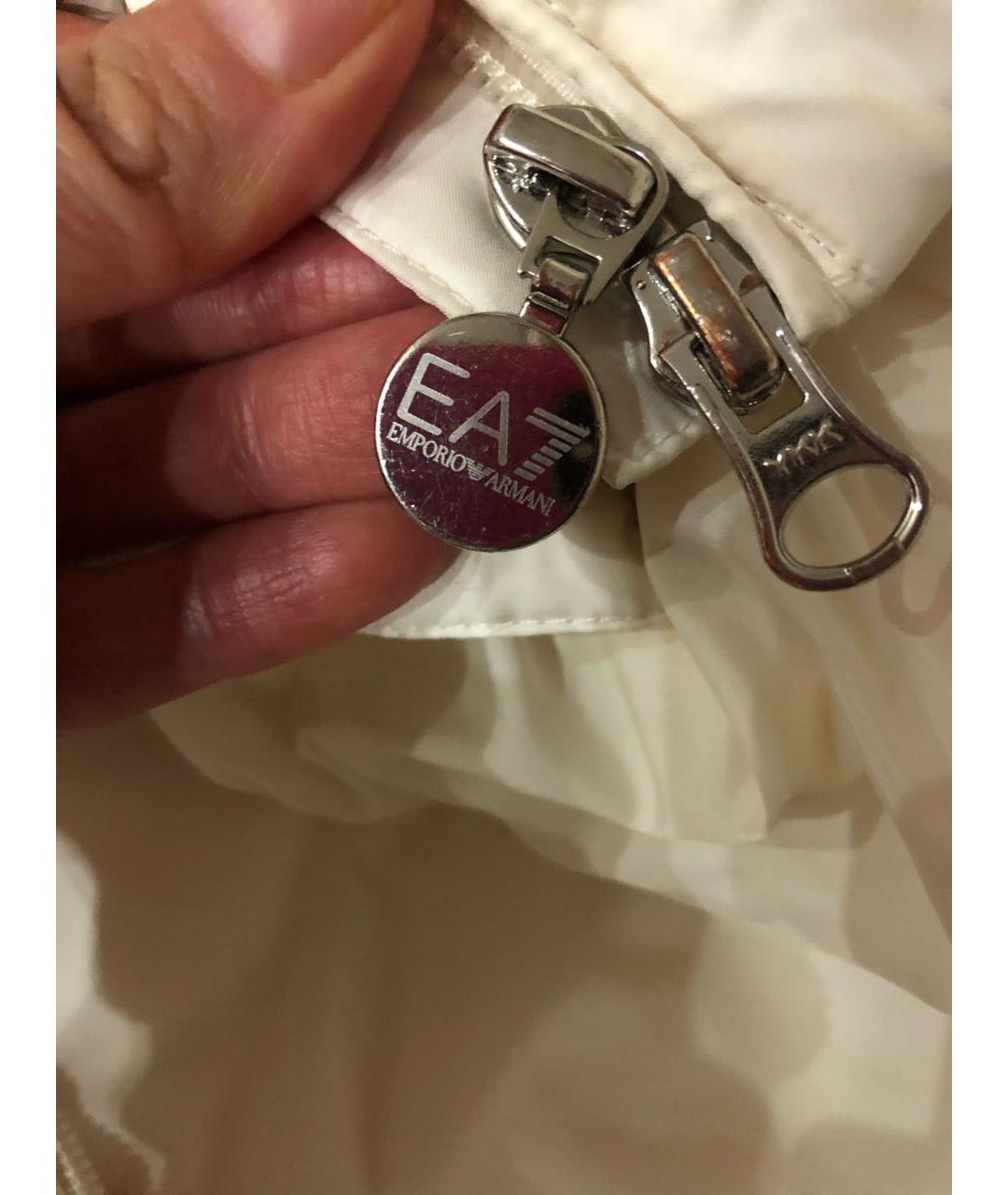 EMPORIO ARMANI Белый полиэстеровый пуховик, фото 4