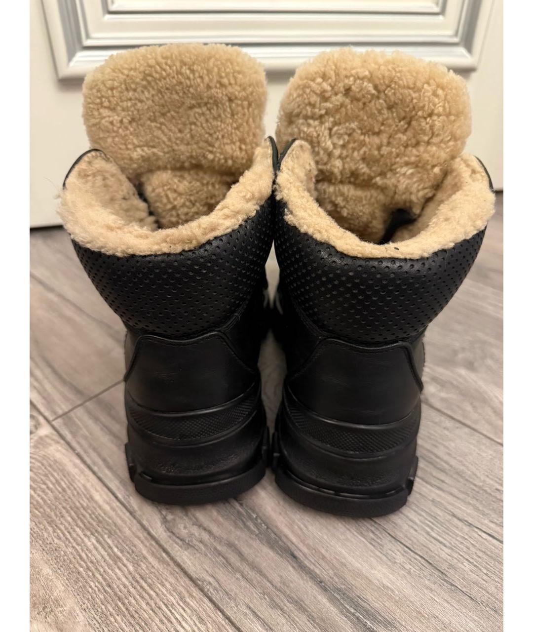 GUCCI Черные кожаные ботинки, фото 3