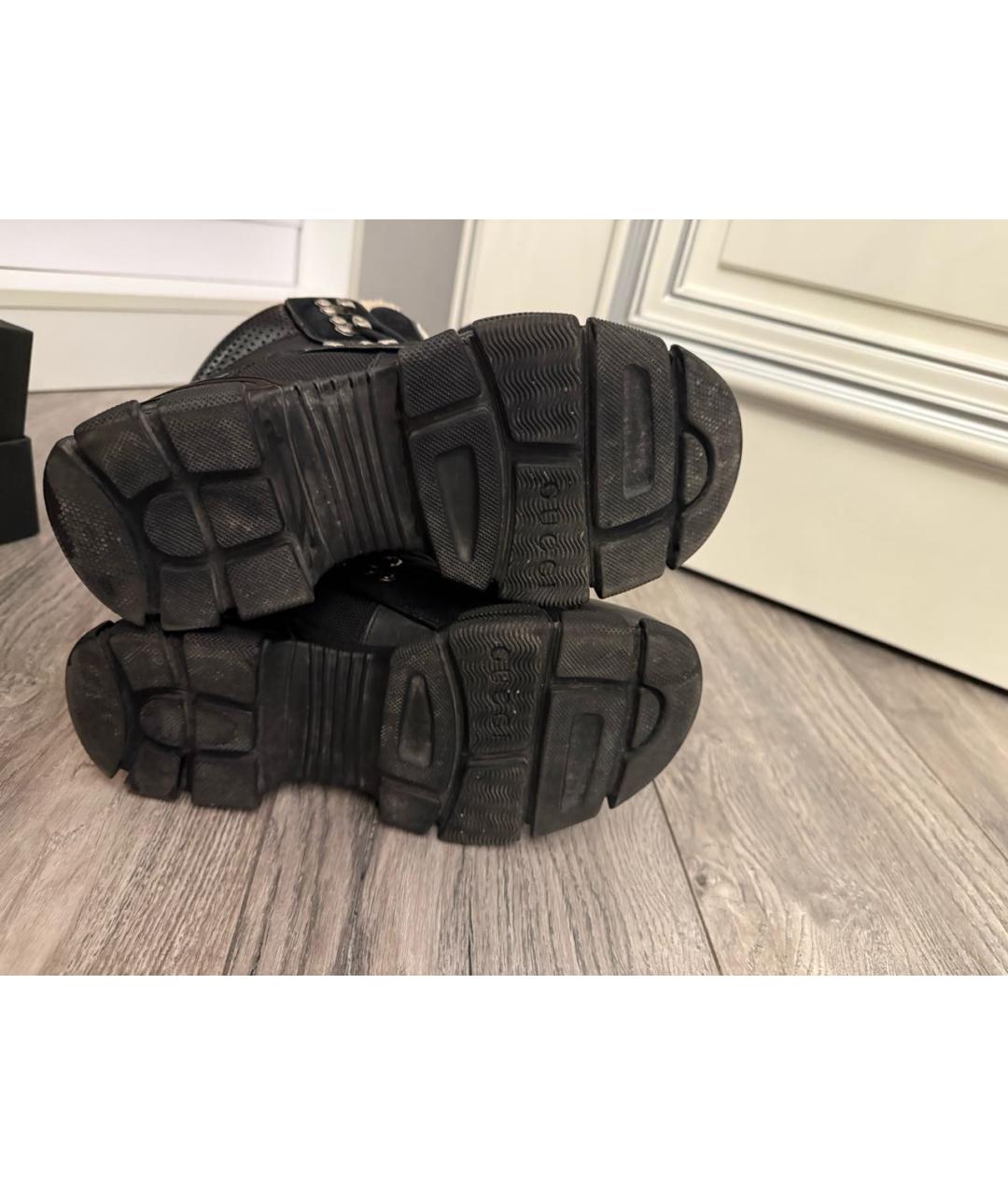 GUCCI Черные кожаные ботинки, фото 5