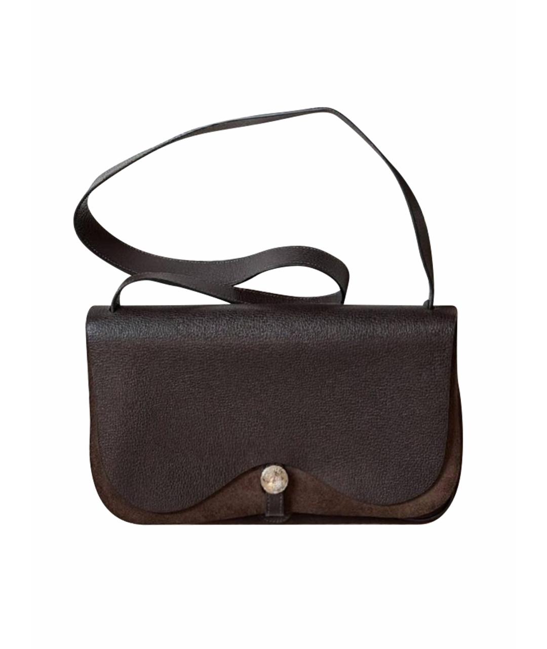 HERMES Черная замшевая сумка через плечо, фото 1