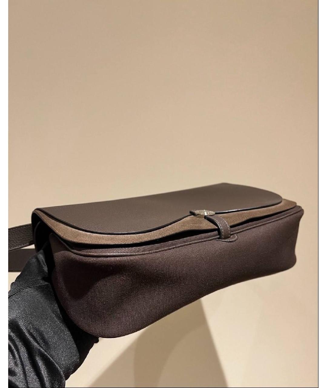 HERMES Черная замшевая сумка через плечо, фото 3