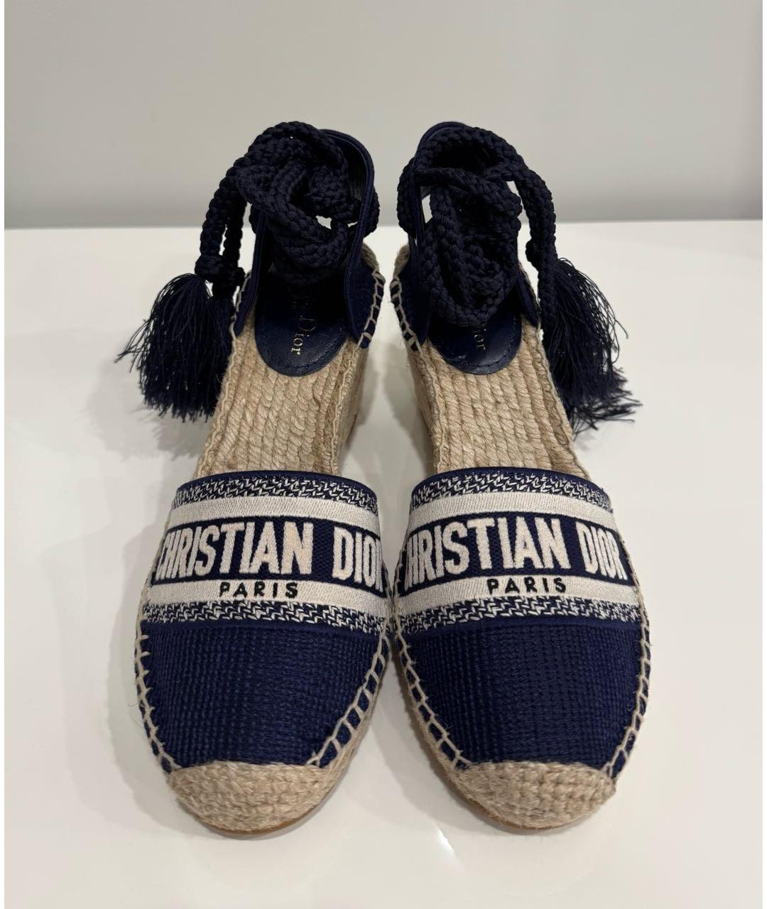 CHRISTIAN DIOR Темно-синие эспадрильи, фото 3
