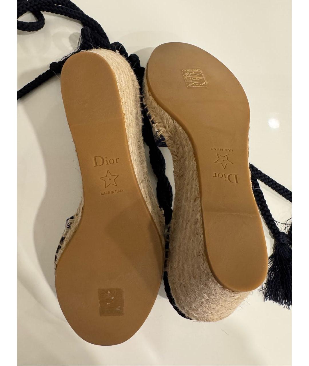 CHRISTIAN DIOR Темно-синие эспадрильи, фото 6