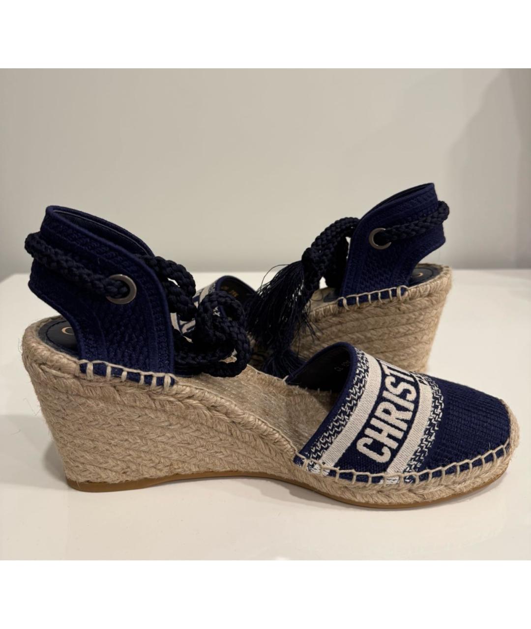 CHRISTIAN DIOR Темно-синие эспадрильи, фото 8