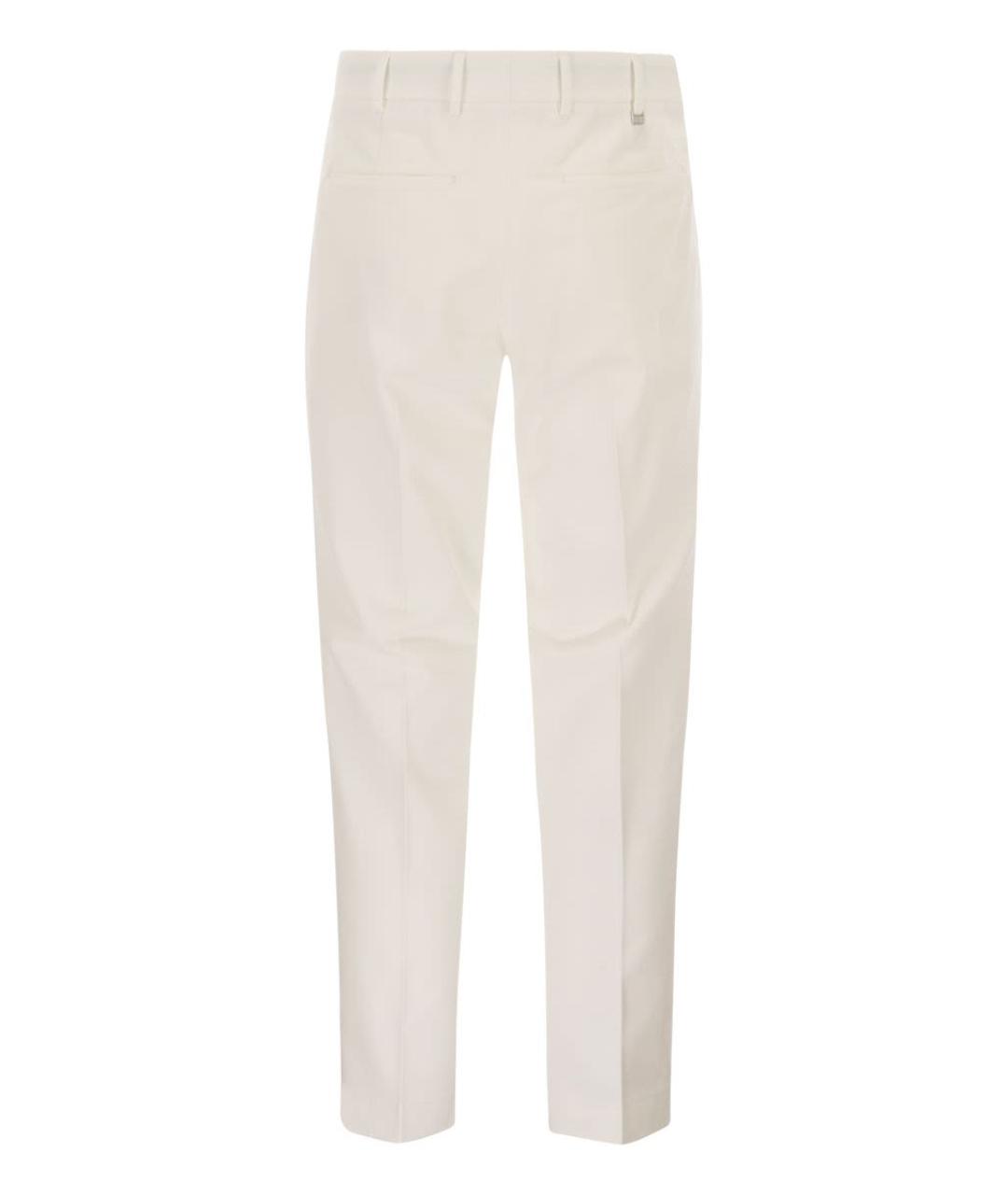 PT TORINO Белые хлопковые повседневные брюки, фото 2