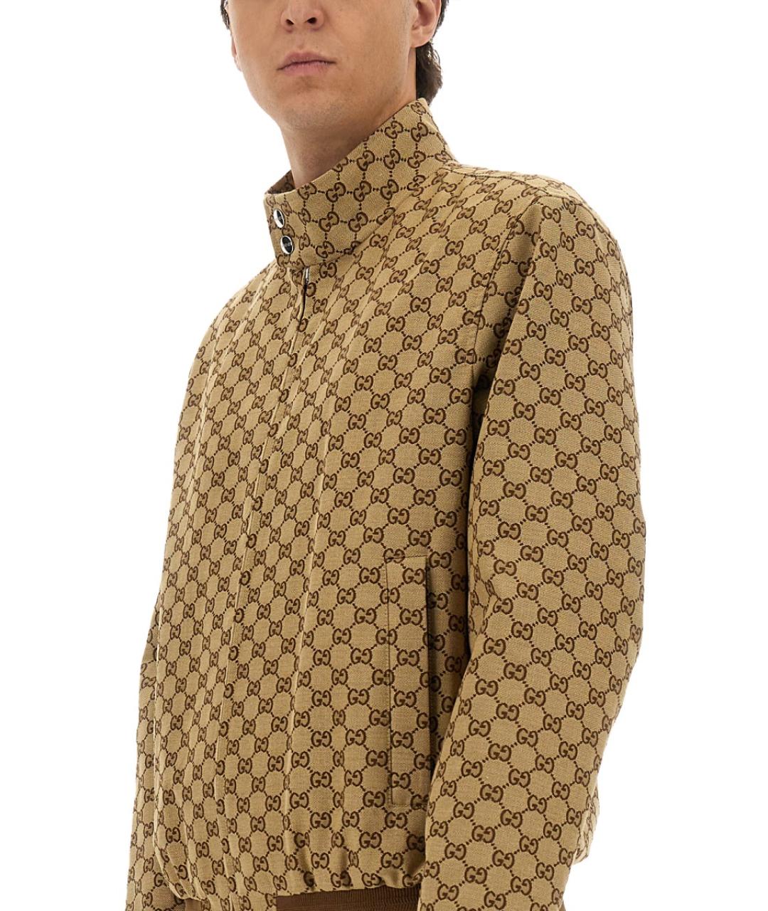 GUCCI Бежевая хлопковая куртка, фото 5