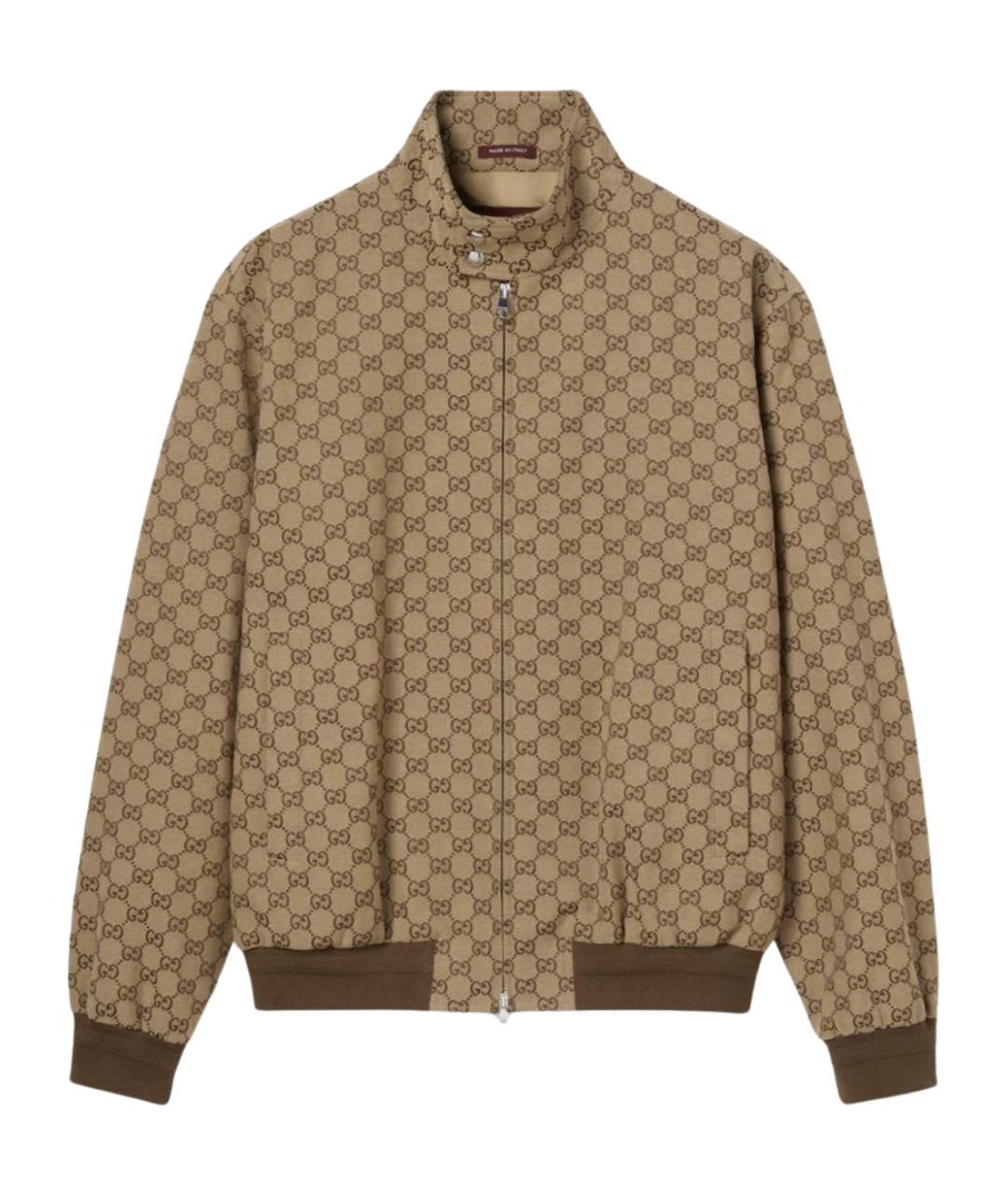 GUCCI Бежевая хлопковая куртка, фото 1