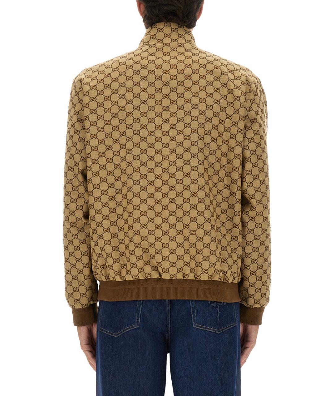 GUCCI Бежевая хлопковая куртка, фото 4