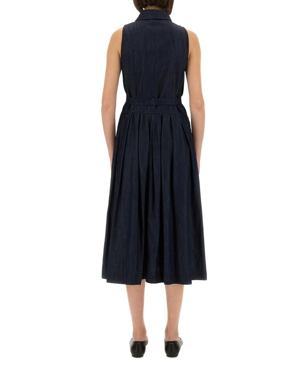 'S MAX MARA Синее хлопковое повседневное платье, фото 3