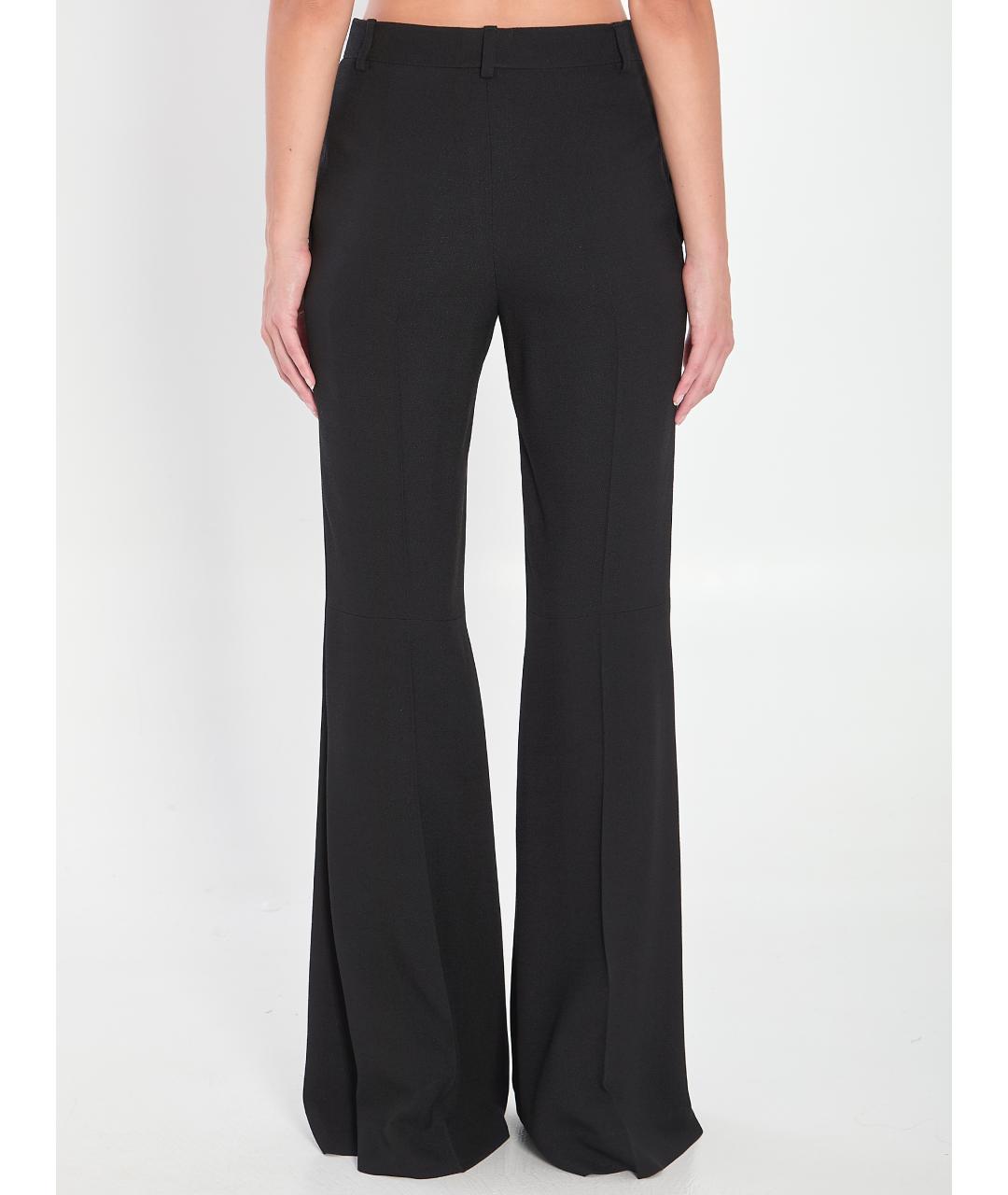 BALENCIAGA Черные вискозные прямые брюки, фото 4