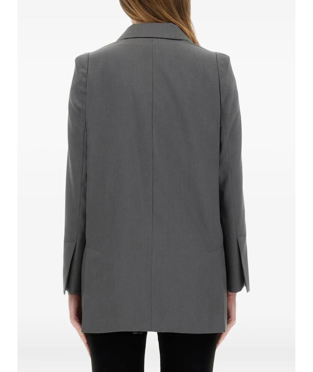 MAX MARA Серый шерстяной жакет/пиджак, фото 3