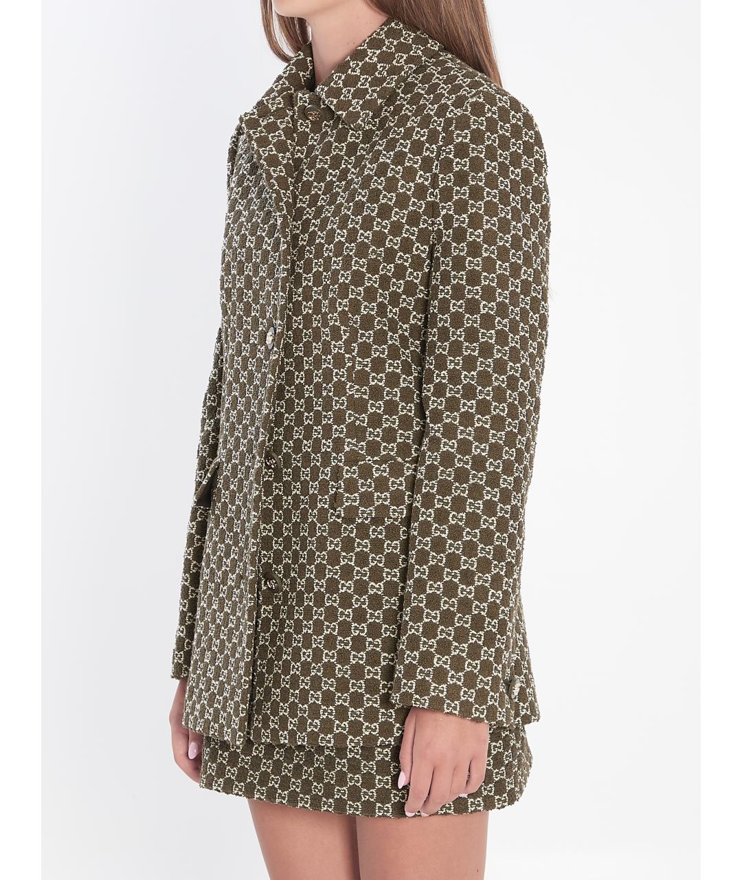 GUCCI Зеленый хлопковый жакет/пиджак, фото 3