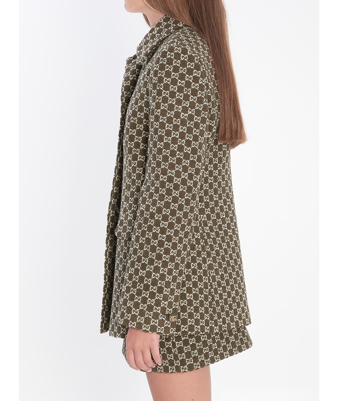 GUCCI Зеленый хлопковый жакет/пиджак, фото 4