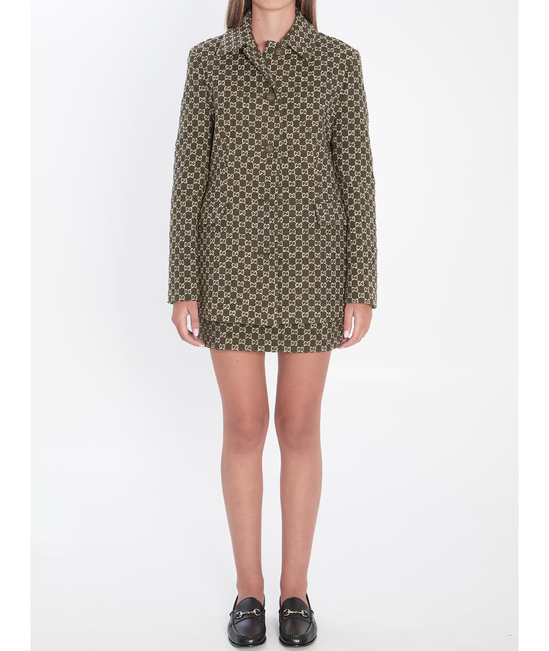 GUCCI Зеленый хлопковый жакет/пиджак, фото 6