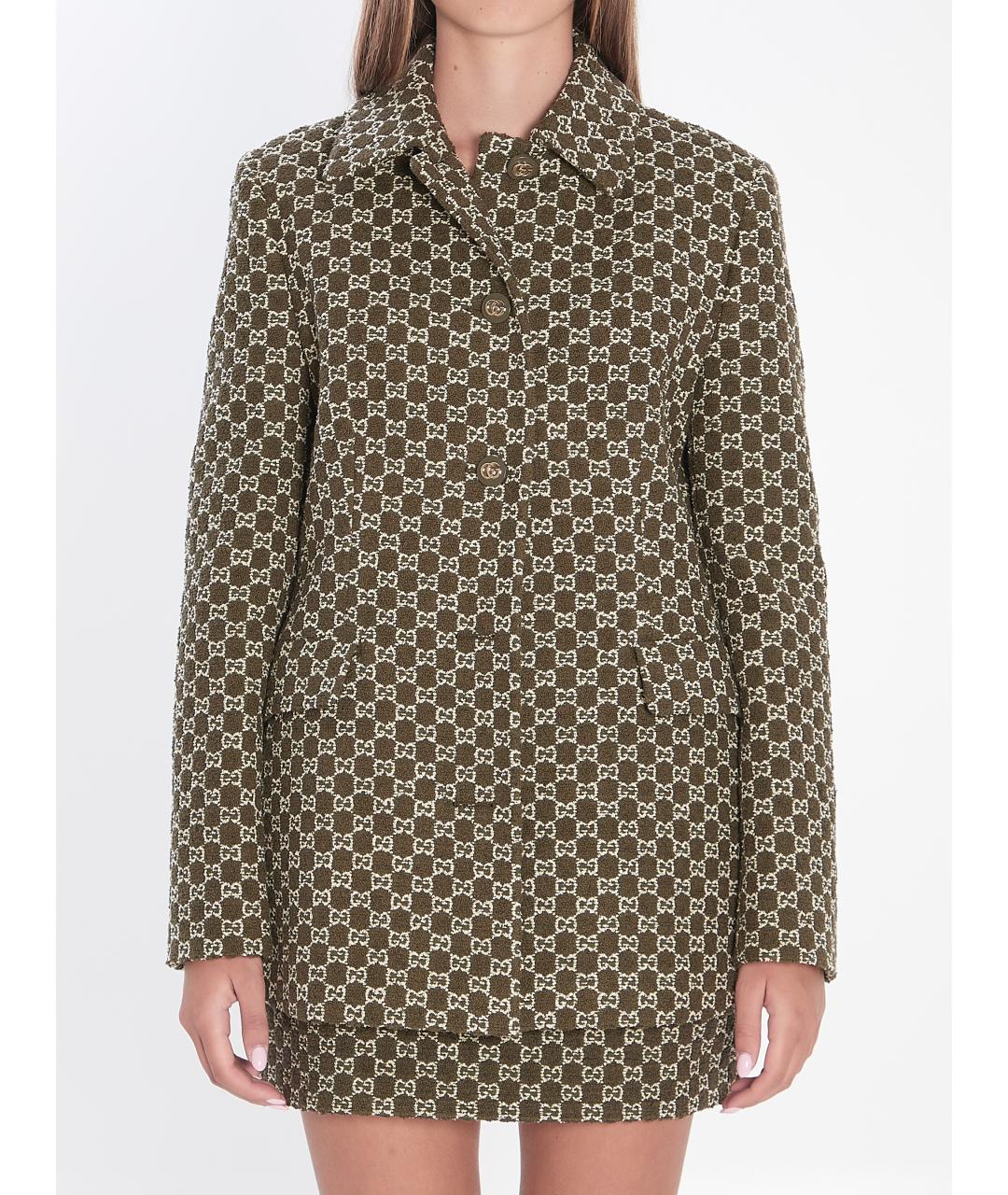 GUCCI Зеленый хлопковый жакет/пиджак, фото 2