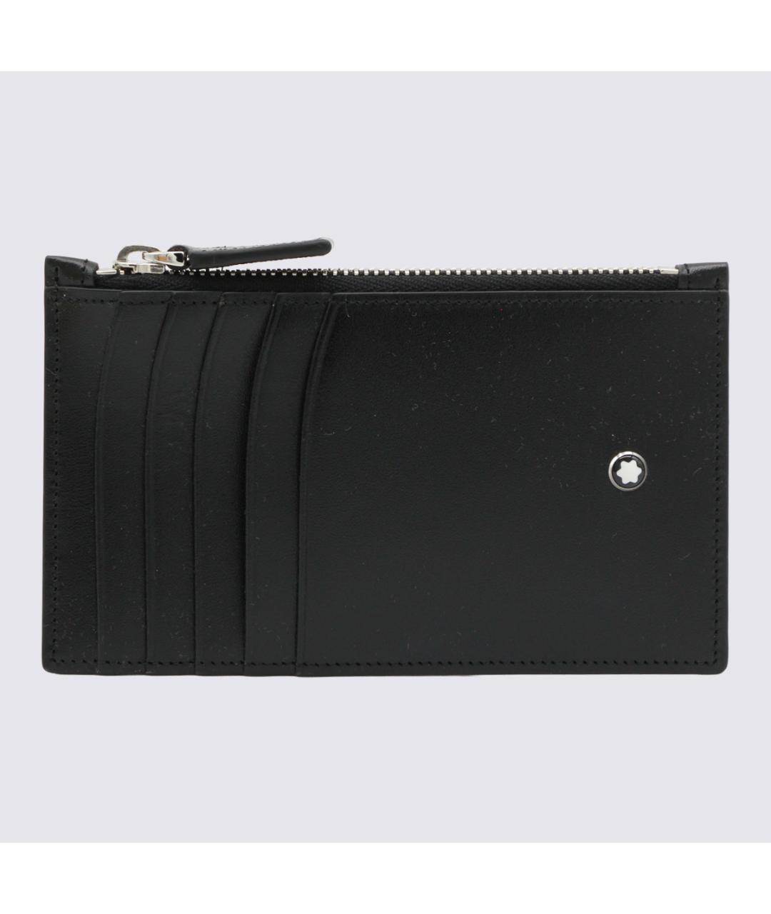 MONTBLANC Черный кожаный кошелек, фото 3