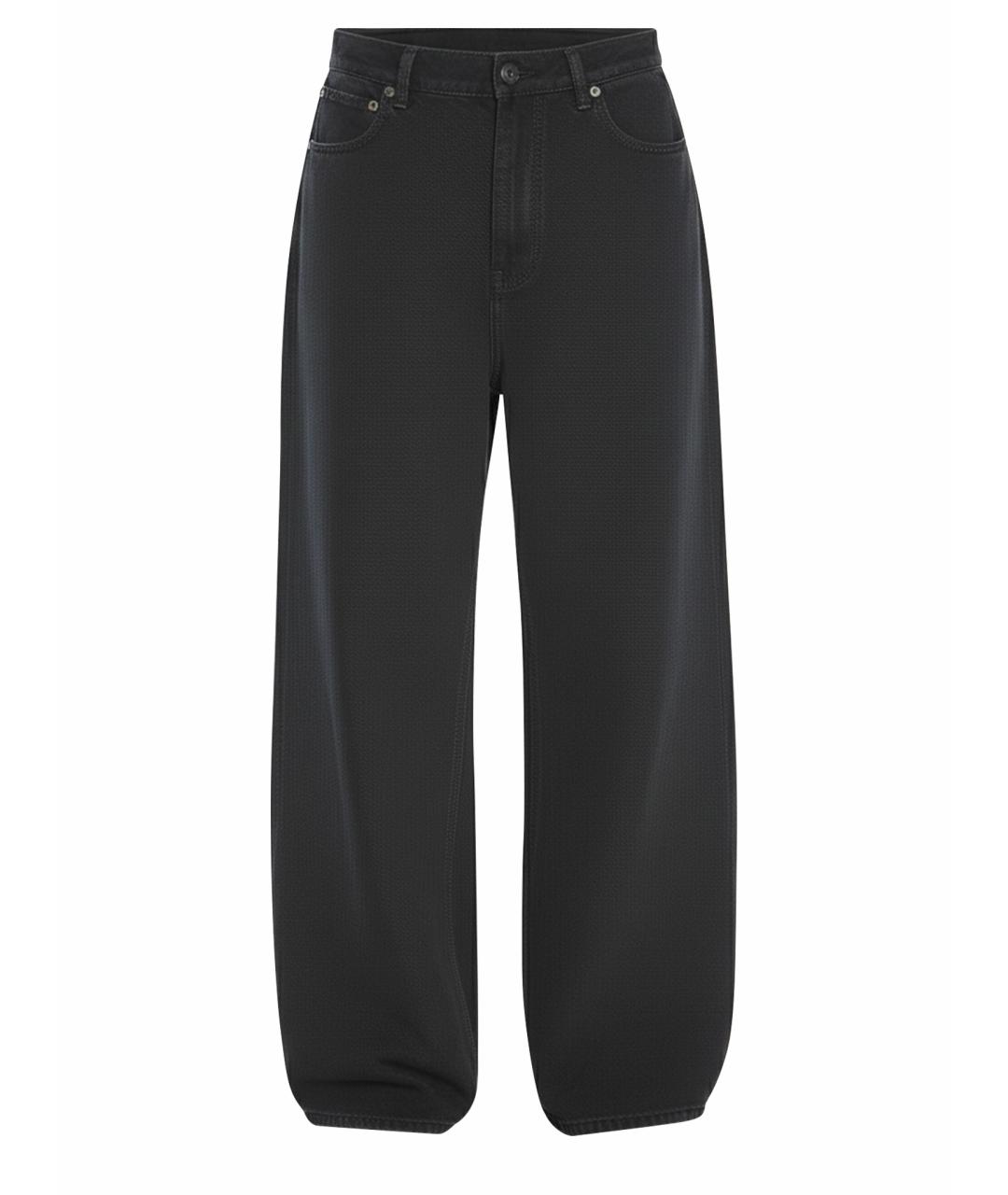 BALENCIAGA Черные хлопковые повседневные брюки, фото 1