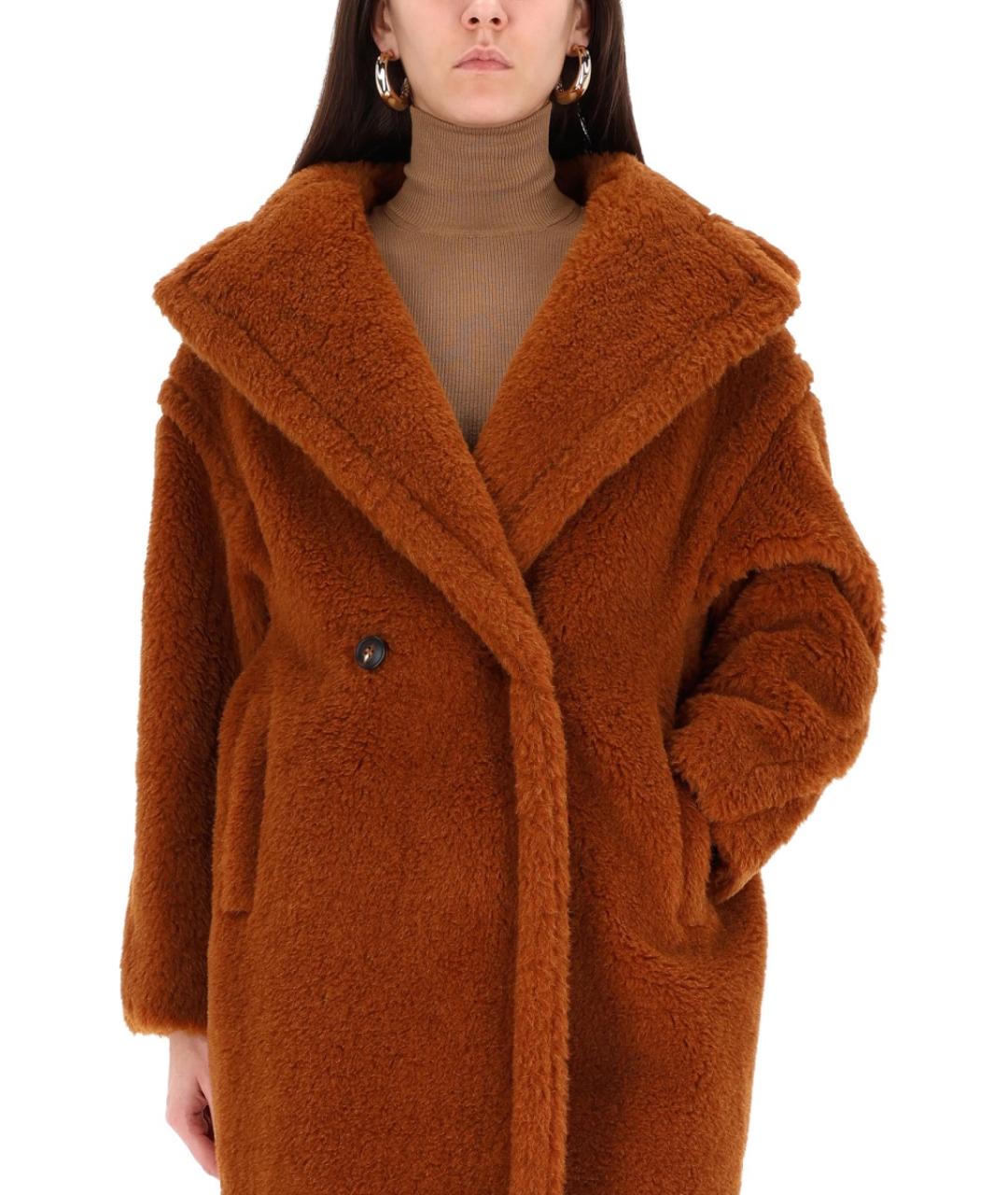 MAX MARA Коричневое шерстяное пальто, фото 5