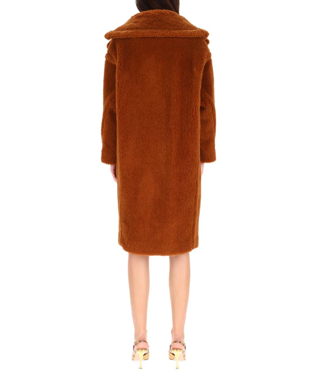 MAX MARA Коричневое шерстяное пальто, фото 4