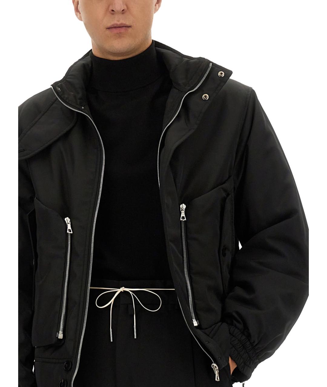 DRIES VAN NOTEN Черная полиэстеровая куртка, фото 5