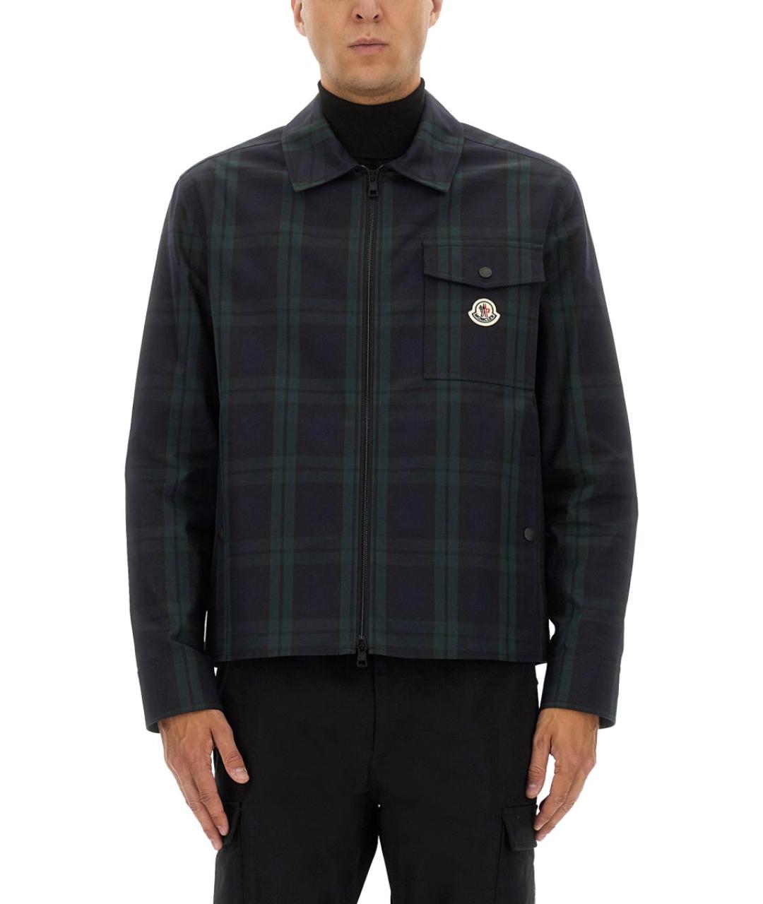 MONCLER Черная хлопковая кэжуал рубашка, фото 2