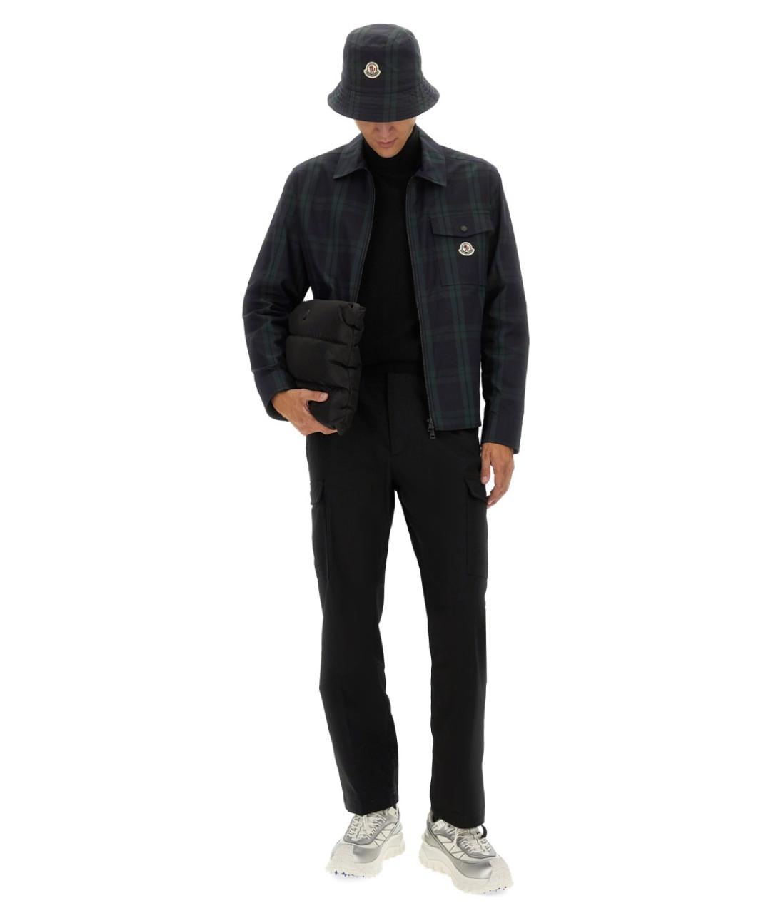 MONCLER Черная хлопковая кэжуал рубашка, фото 3