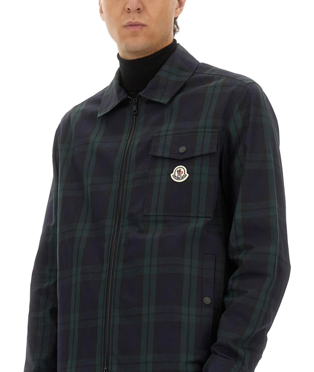 MONCLER Черная хлопковая кэжуал рубашка, фото 5