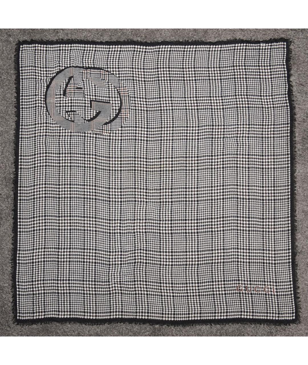 GUCCI Черный хлопковый платок, фото 5