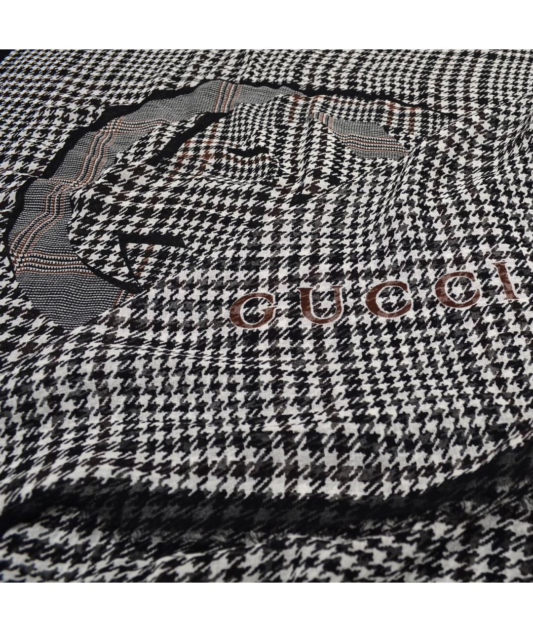 GUCCI Черный хлопковый платок, фото 4