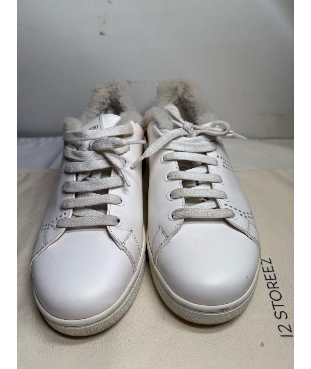 VALENTINO Белые кожаные кеды, фото 3