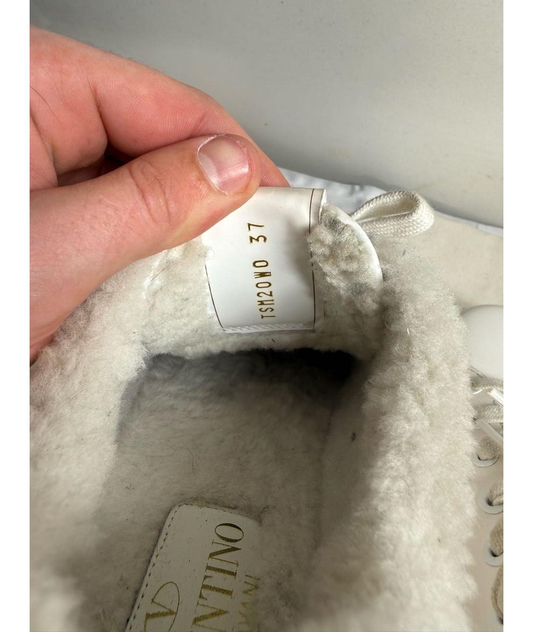 VALENTINO Белые кожаные кеды, фото 7