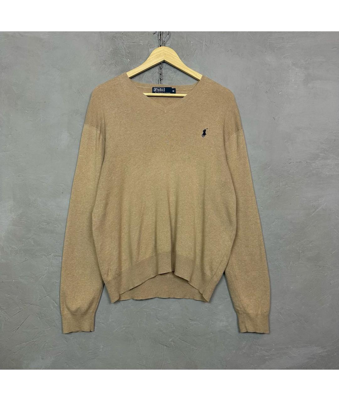 POLO RALPH LAUREN Бежевый хлопковый джемпер / свитер, фото 6