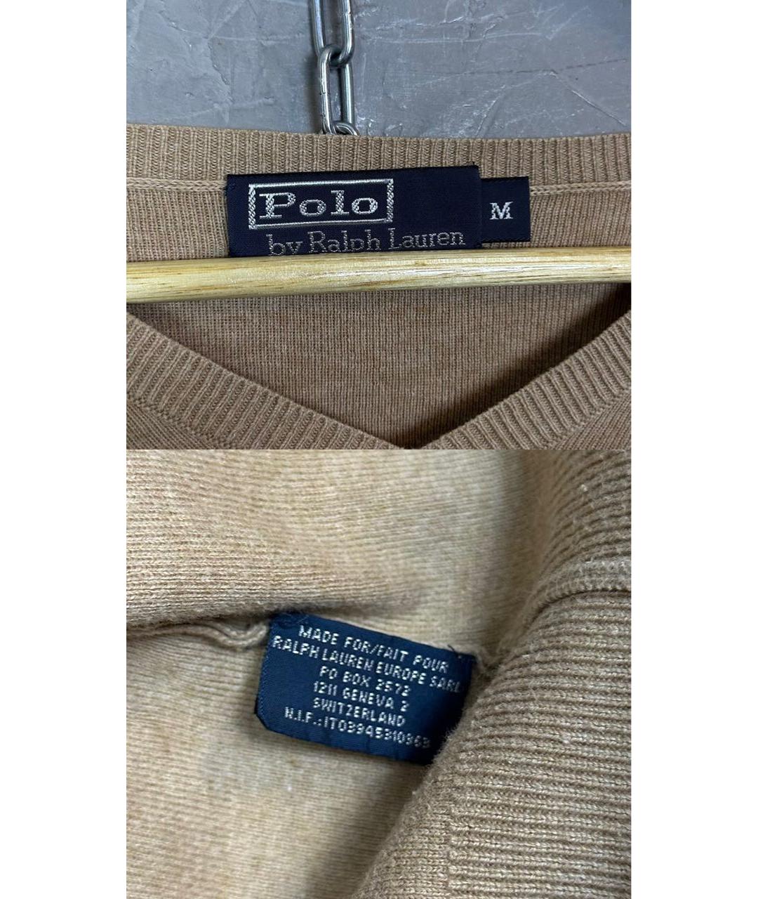 POLO RALPH LAUREN Бежевый хлопковый джемпер / свитер, фото 5