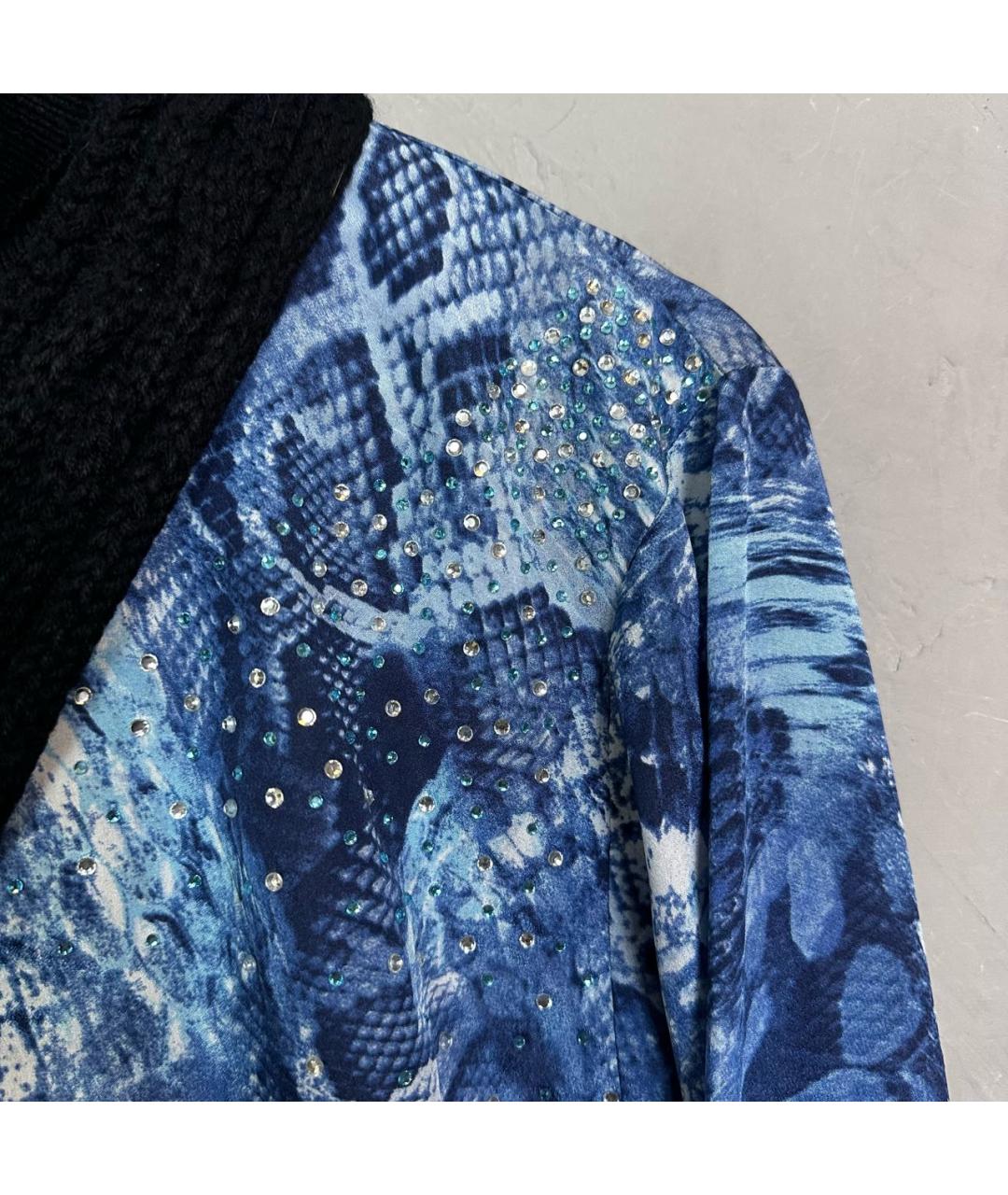 ROBERTO CAVALLI Синий полиэстеровый джемпер / свитер, фото 5