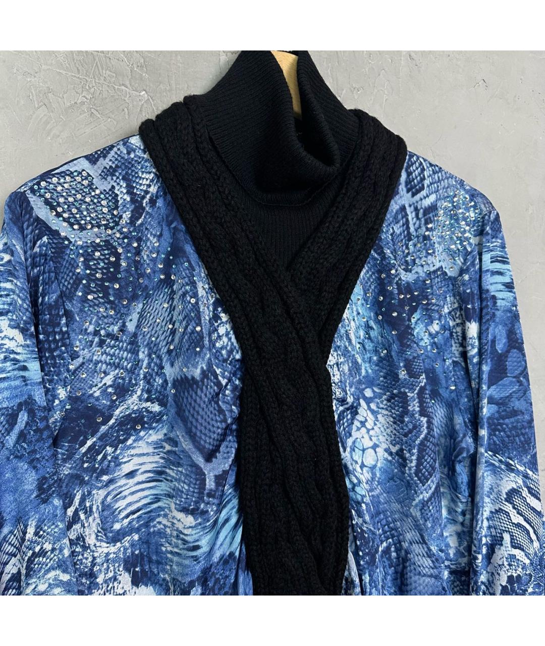 ROBERTO CAVALLI Синий полиэстеровый джемпер / свитер, фото 4
