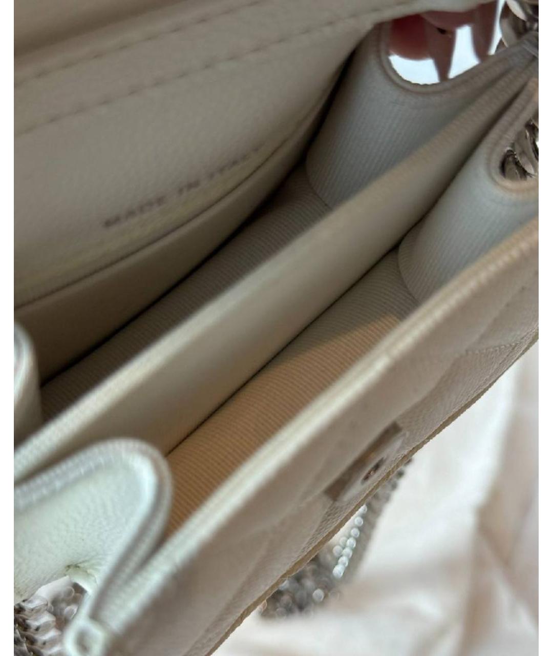 CHANEL Белая кожаная сумка через плечо, фото 8