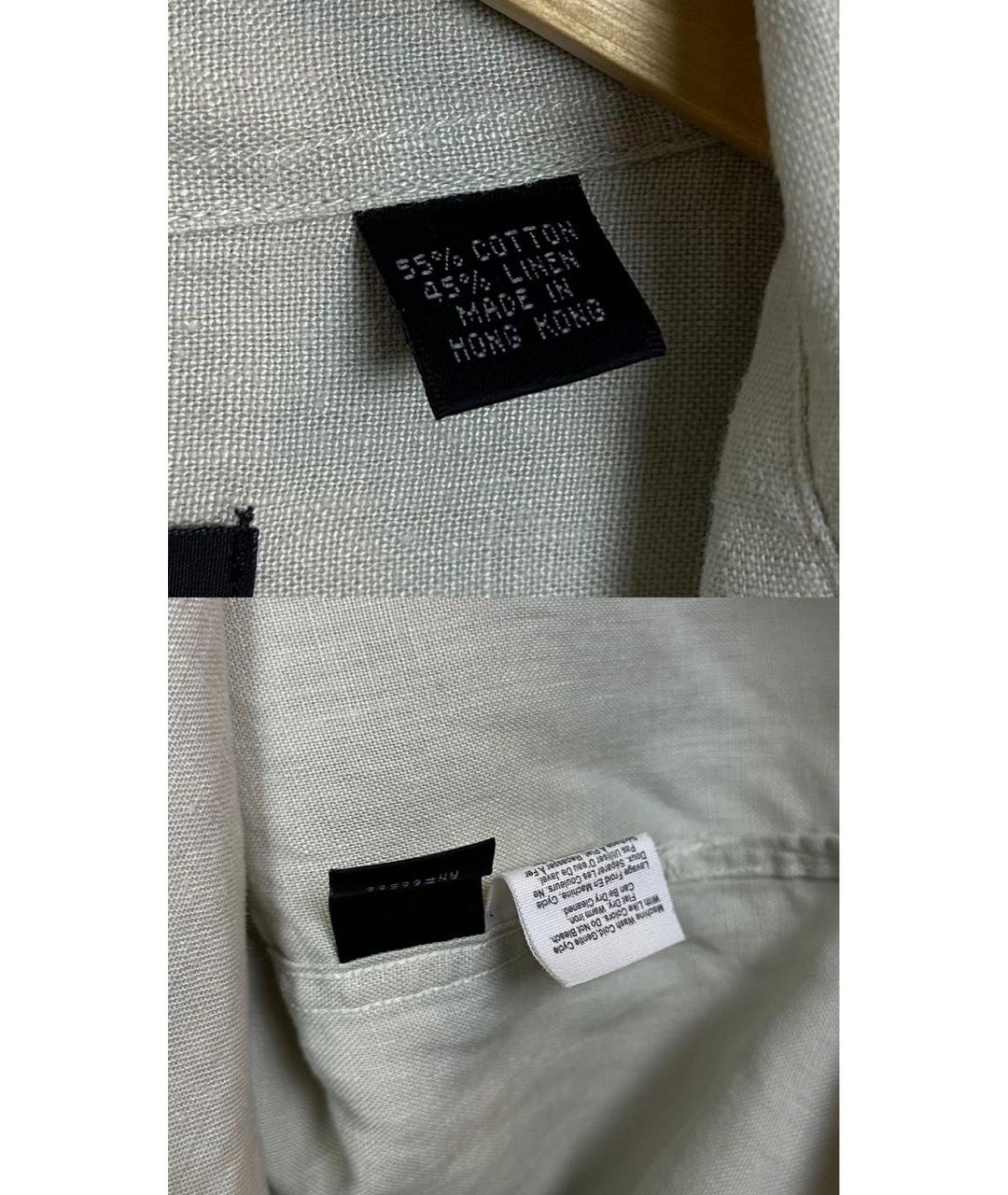 DKNY Бежевая льняная кэжуал рубашка, фото 7