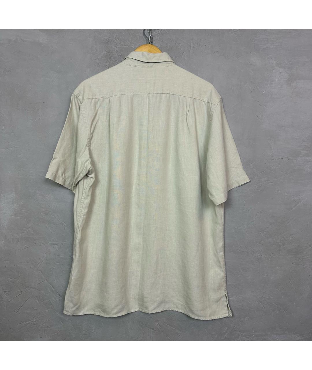 DKNY Бежевая льняная кэжуал рубашка, фото 5