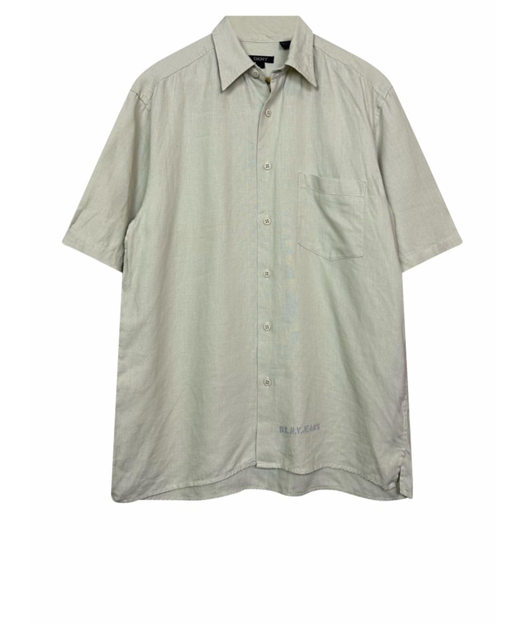 DKNY Бежевая льняная кэжуал рубашка, фото 1