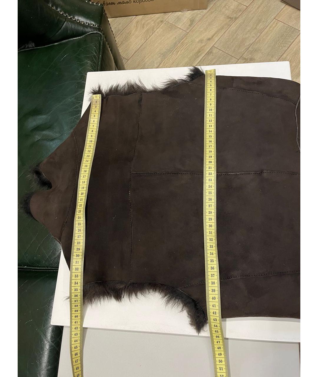 JOSEPH Коричневый меховой жилет, фото 3