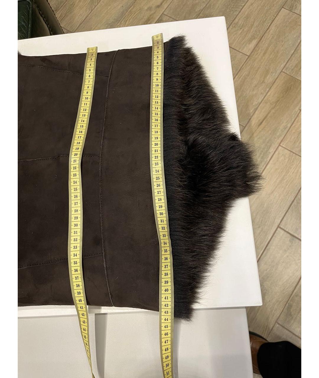 JOSEPH Коричневый меховой жилет, фото 2