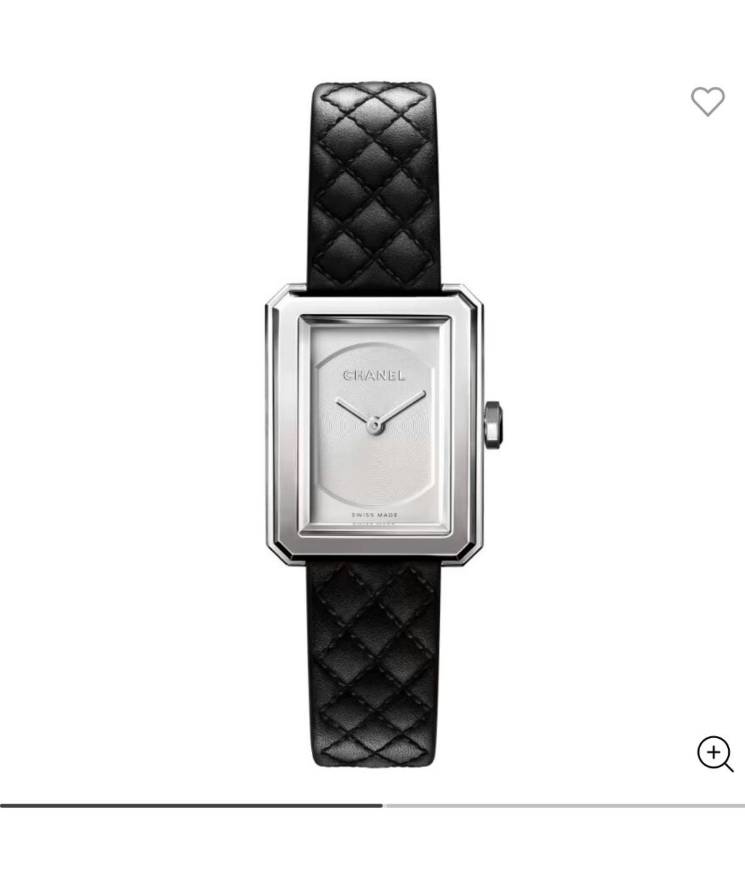 CHANEL Черные металлические часы, фото 4