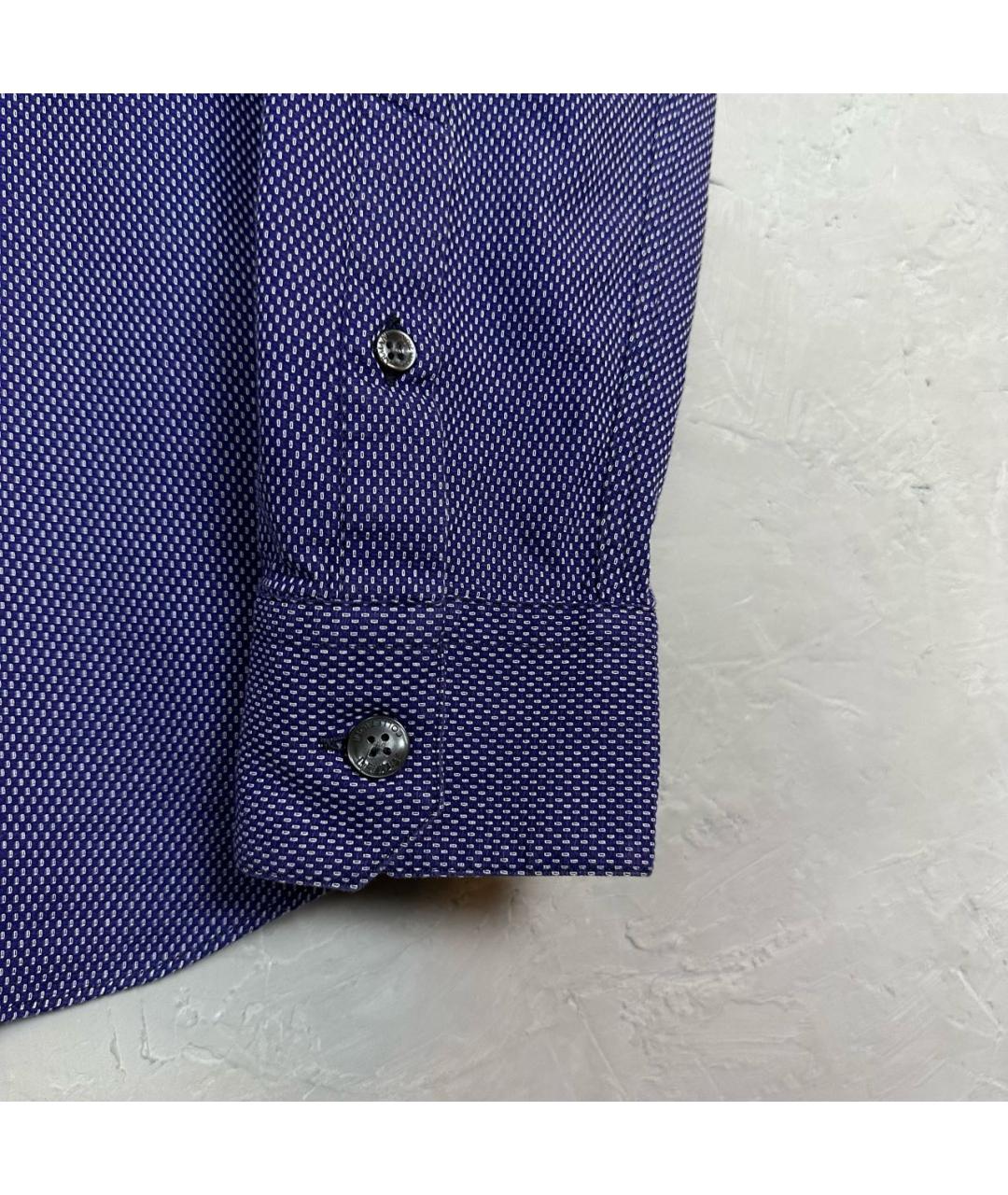 ARMANI COLLEZIONI Фиолетовая хлопковая классическая рубашка, фото 4