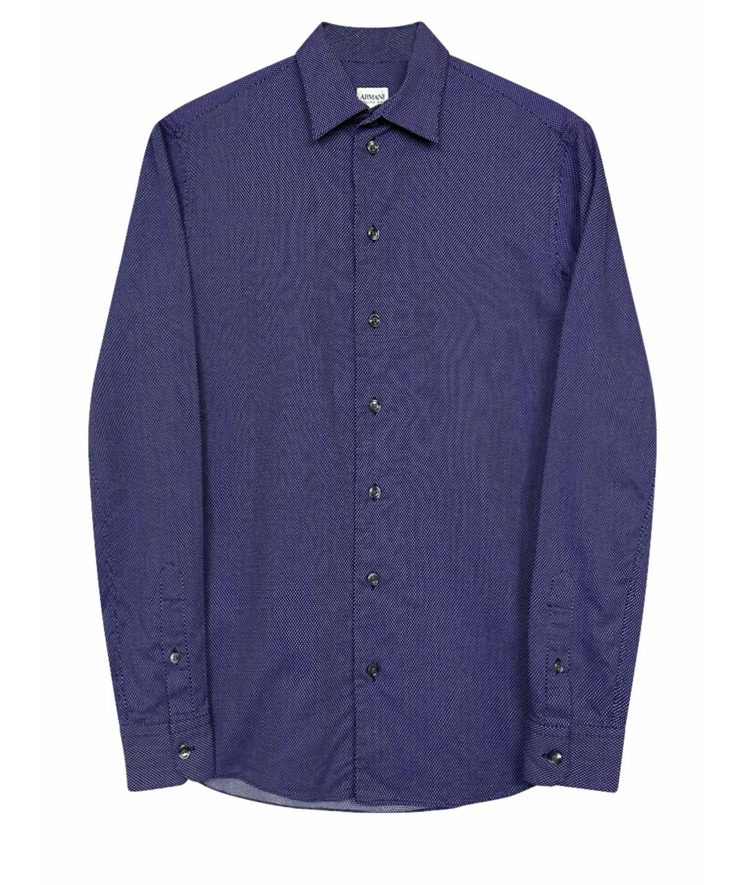 ARMANI COLLEZIONI Фиолетовая хлопковая классическая рубашка, фото 1
