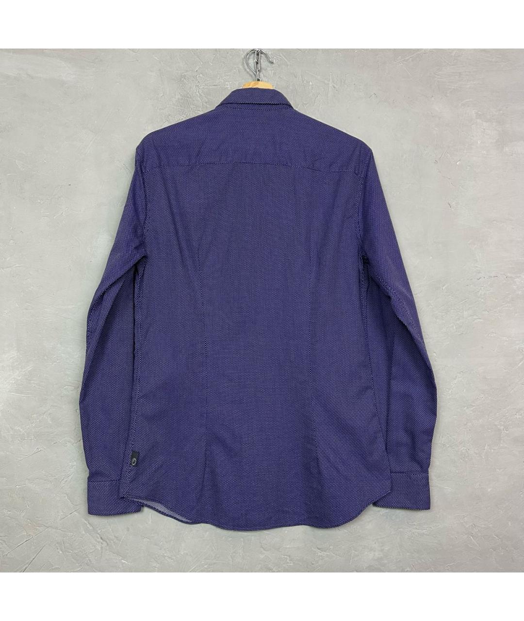 ARMANI COLLEZIONI Фиолетовая хлопковая классическая рубашка, фото 2