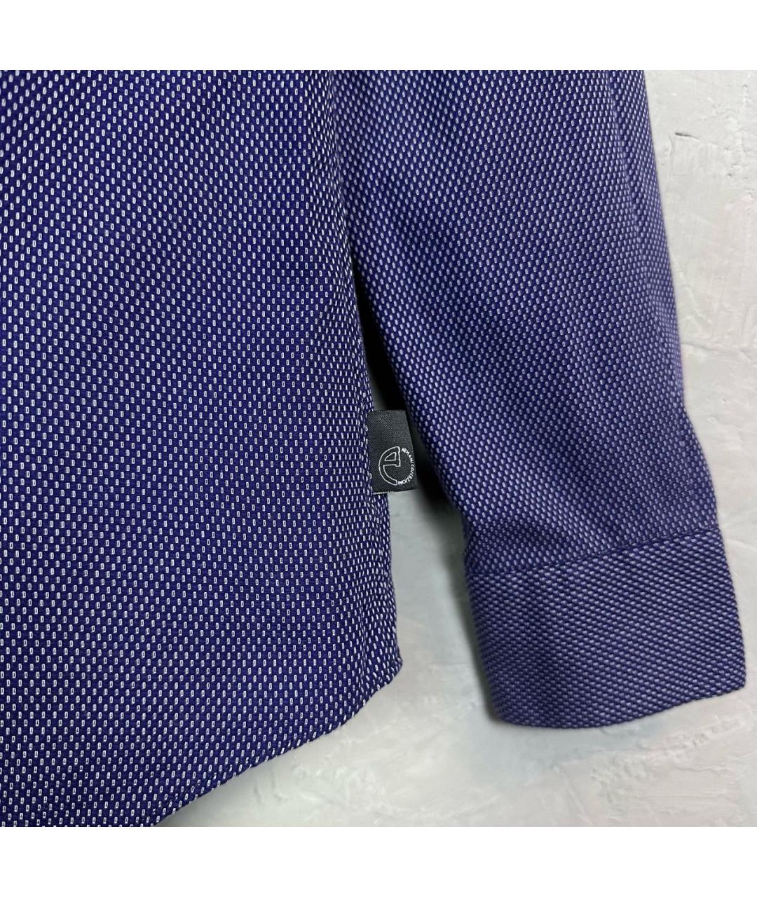 ARMANI COLLEZIONI Фиолетовая хлопковая классическая рубашка, фото 5