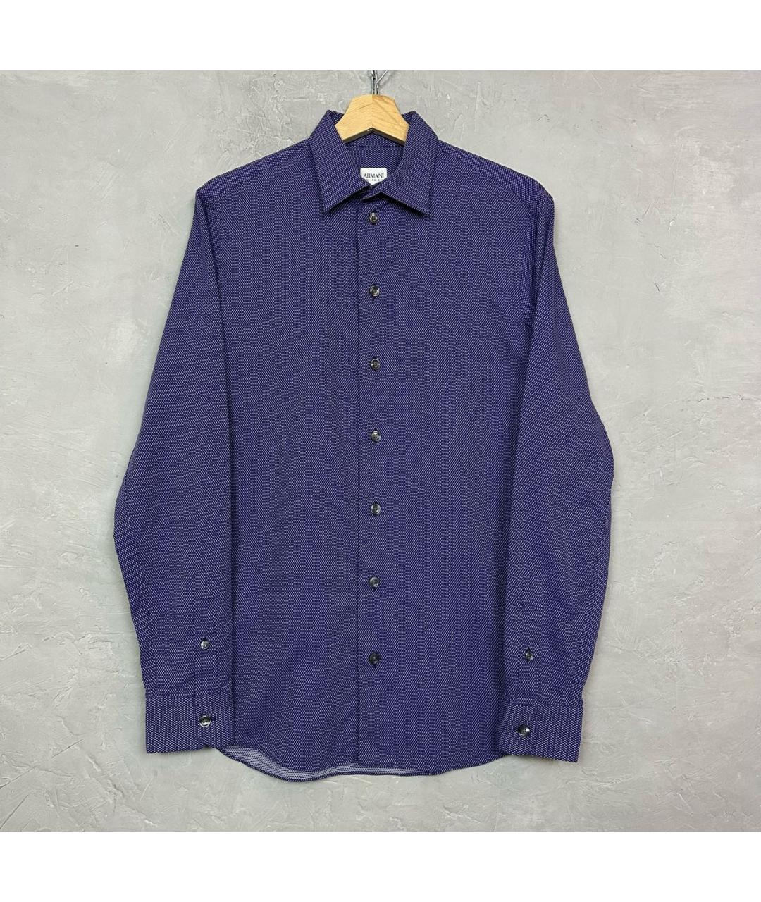 ARMANI COLLEZIONI Фиолетовая хлопковая классическая рубашка, фото 8