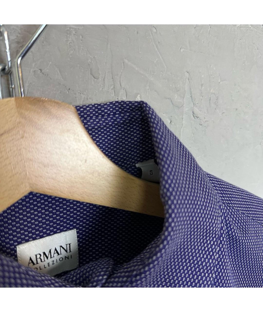 ARMANI COLLEZIONI Фиолетовая хлопковая классическая рубашка, фото 7