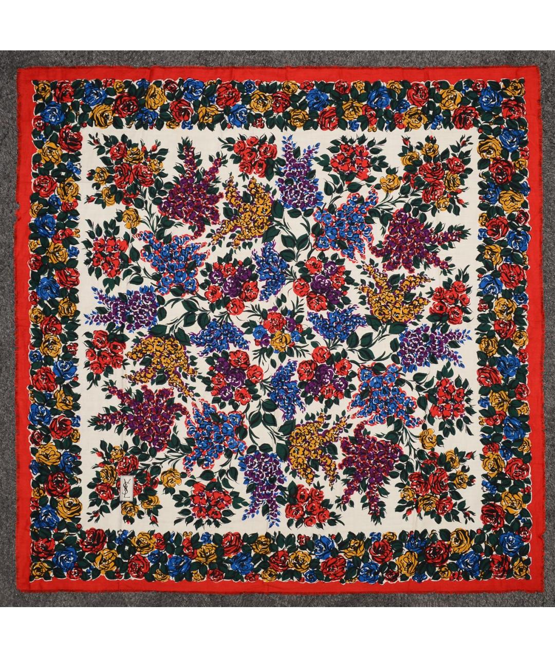 SAINT LAURENT Мульти шерстяной платок, фото 4